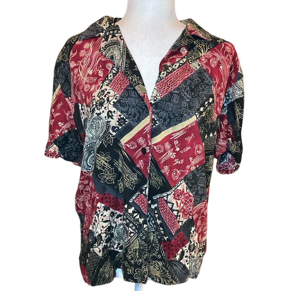 Patchwork style blouse